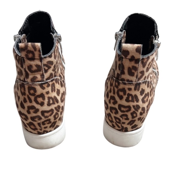 Soda Women's Leopard Platform Zip Down Ankle Boot Sneaker Casual Streetwear Shoe - Picture 9 of 16